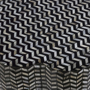 Mother Of Pearl Shell Side Table - Truffle
