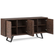 Lowry - Large 4 Door Sideboard Buffet - Distressed Charcoal Brown - R&R Furniture Gallery (Fountain Valley, CA)