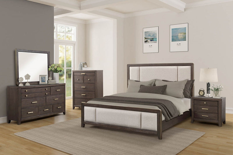 Upholstered Headboard & Footboard With Traditional Styling Bed - R&R Furniture Gallery (Fountain Valley, CA)