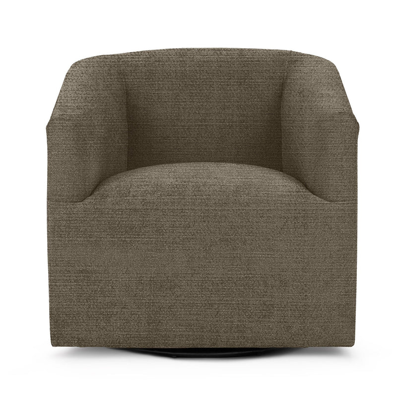 Classic Home Vernon swivel chair with cushioned seat, wooden base, and modern design, perfect for living rooms or offices.