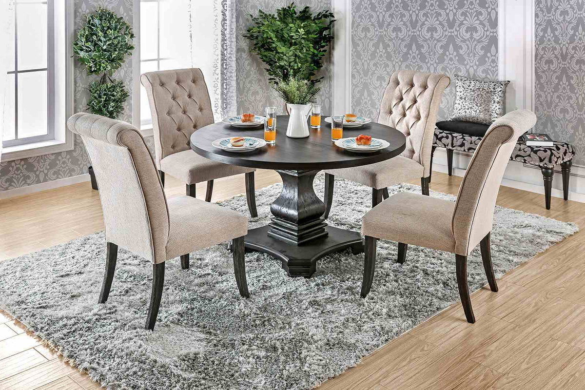 Nerissa - Round Table, Antique Black