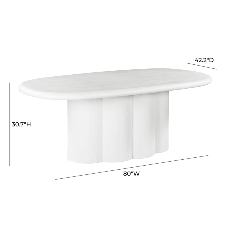 Elika - Faux Plaster Oval Dining Table - R&R Furniture Gallery (Fountain Valley, CA)