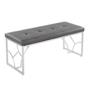 Lumi Source Constellation upholstered contemporary bench with sleek design and cushioned top, ideal for modern living spaces.