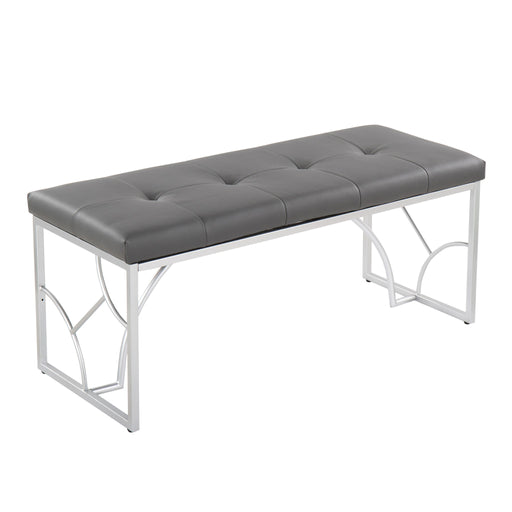 Lumi Source Constellation upholstered contemporary bench with sleek design and cushioned top, ideal for modern living spaces.