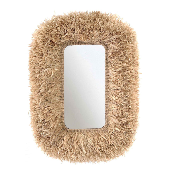 Palm - Sisal Rectangular Wall Mirror - Natural