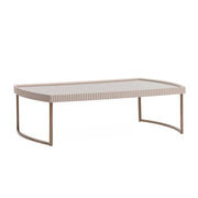 Lisbon - Cocktail Table - Silken Cream / Bronze - R&R Furniture Gallery (Fountain Valley, CA)