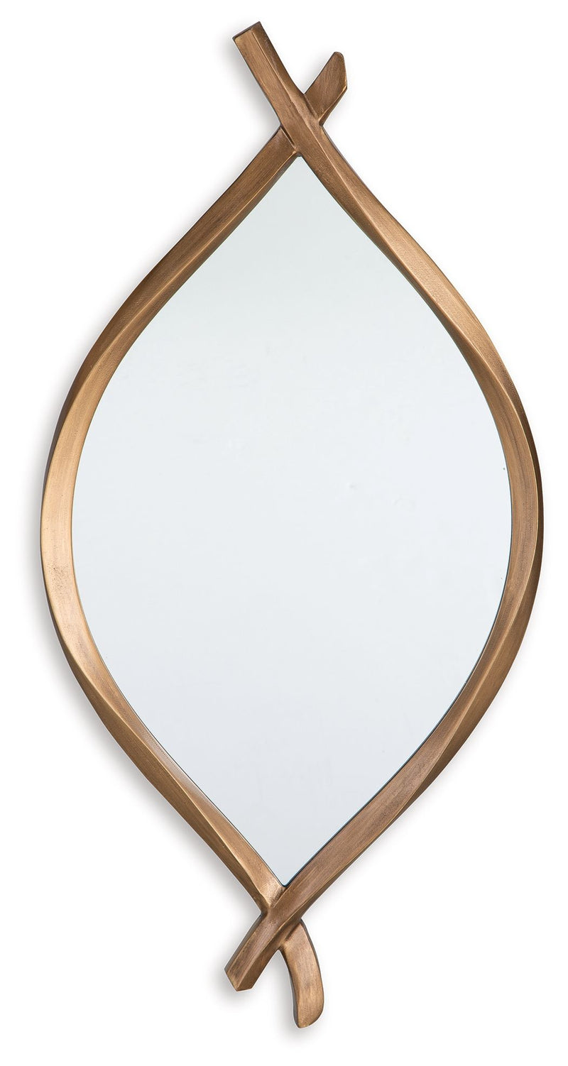 Bartner - Accent Mirror - Antique Gold Finish - R&R Furniture Gallery (Fountain Valley, CA)