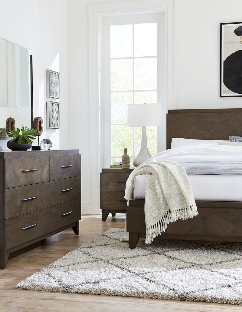 Broderick Two-Drawer Nightstand in Wild Oats Brown