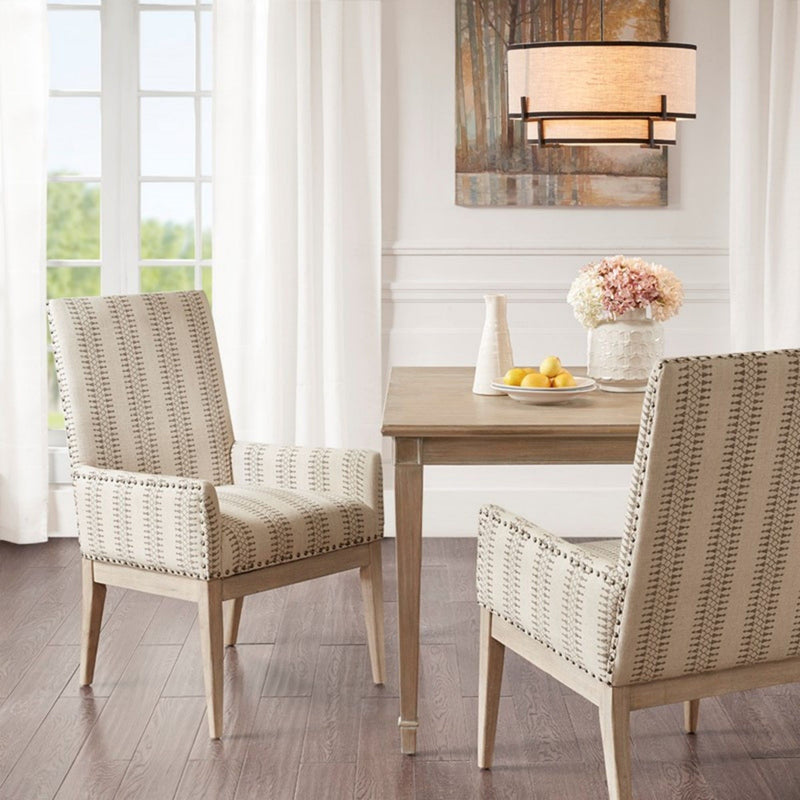 Rika - High Back Dining Armchair (Set of 2) - Natural - R&R Furniture Gallery (Fountain Valley, CA)