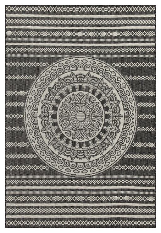 Sunshine - 5'3" X 7'3" Indoor, Outdoor Area Rug - Anthracite - Polypropylene - R&R Furniture Gallery (Fountain Valley, CA)
