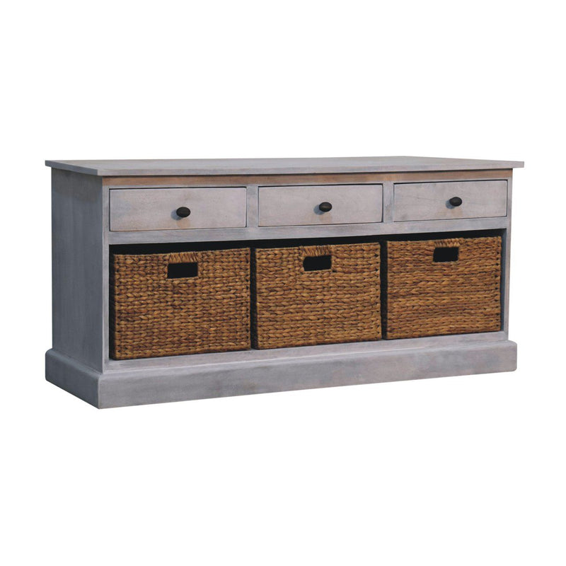 Basket Storage Cabinet - Gray Ash - R&R Furniture Gallery (Fountain Valley, CA)