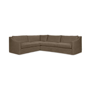 Classic Home Kipton upholstered corner sectional in neutral fabric with plush cushions and modern design.