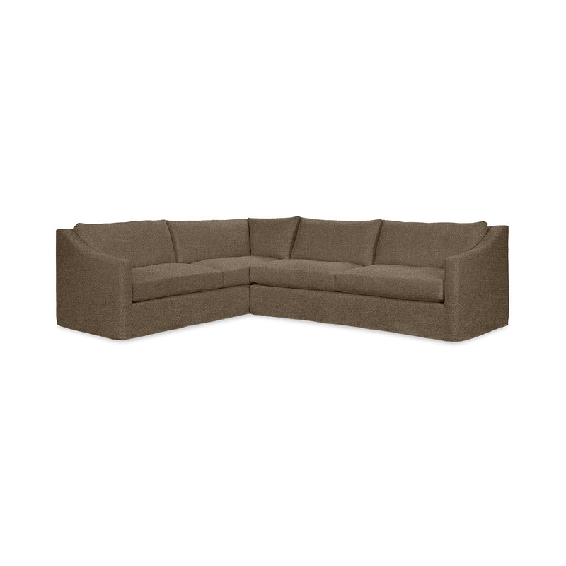 Classic Home Kipton upholstered corner sectional in neutral fabric with plush cushions and modern design.
