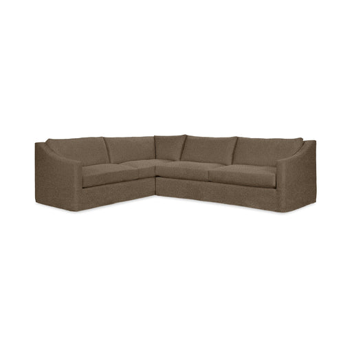 Classic Home Kipton upholstered corner sectional in neutral fabric with plush cushions and modern design.