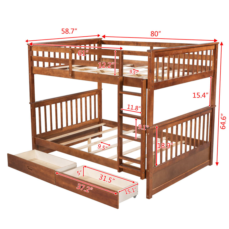 Bunk Bed With Ladders And 2 Storage Drawers - R&R Furniture Gallery (Fountain Valley, CA)