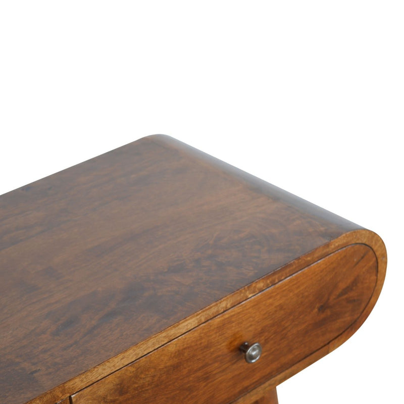 Solid Wood Curved Edge Console Table - R&R Furniture Gallery (Fountain Valley, CA)