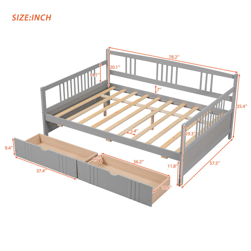 Modern DreamHaus multifunctional daybed with built-in storage drawers in a contemporary bedroom setting.