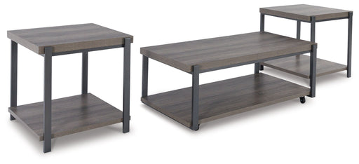 Wilmaden - Occasional Table Set (Set of 3) - Gray / Black - R&R Furniture Gallery (Fountain Valley, CA)