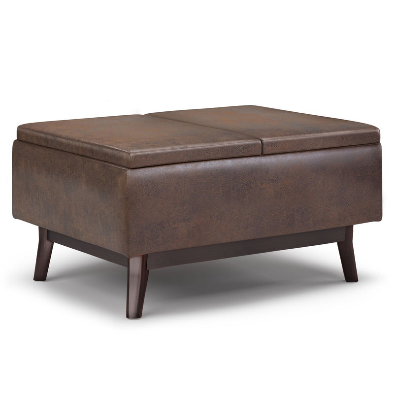 Owen - Tray Top Small Coffee Table Upholstered Storage Ottoman - R&R Furniture Gallery (Fountain Valley, CA)