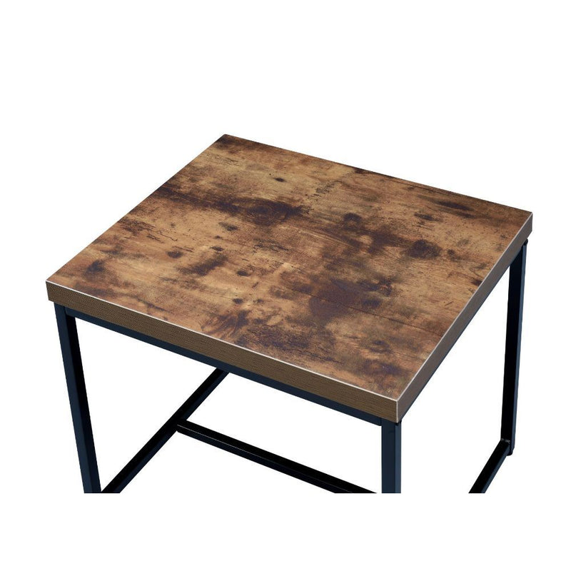 Bob - End Table - Weathered Oak & Black - R&R Furniture Gallery (Fountain Valley, CA)