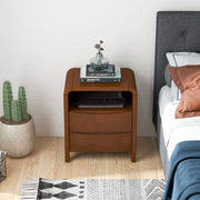 Lionel - Nightstand 2 Drawer - Brown - R&R Furniture Gallery (Fountain Valley, CA)