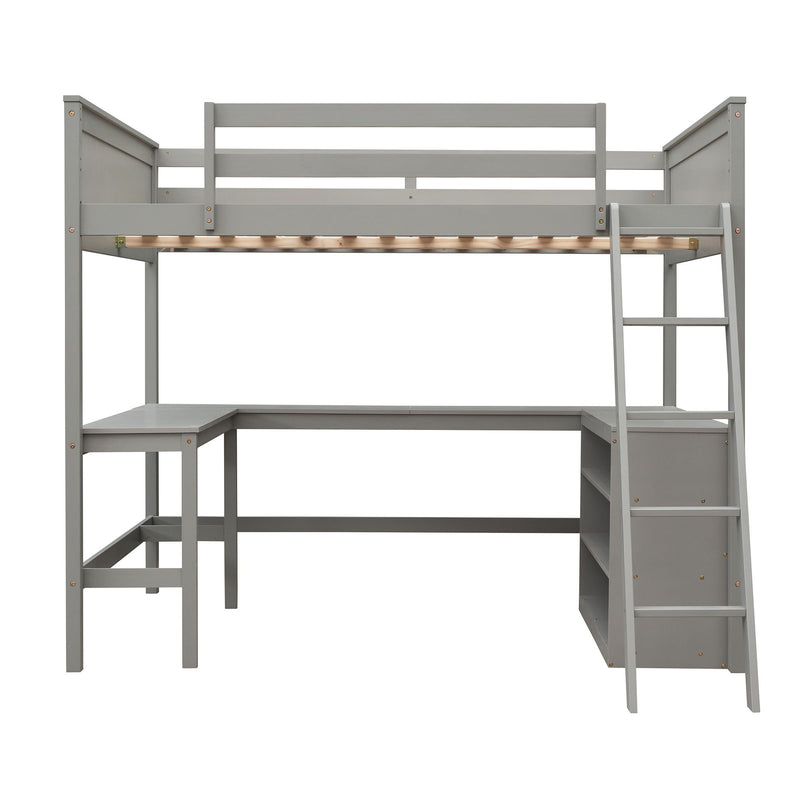 Loft Bed With Shelves With Desk - R&R Furniture Gallery (Fountain Valley, CA)