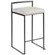 Lumi Source Fuji contemporary style stackable counter stools set with sleek design and wooden finish, perfect for modern kitchens.