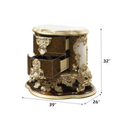 Desiderius - Nightstand - Antique Gold & Hand Painted Brown - R&R Furniture Gallery (Fountain Valley, CA)