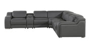 1116 - Power Reclining Italian Leather Sectional - R&R Furniture Gallery (Fountain Valley, CA)