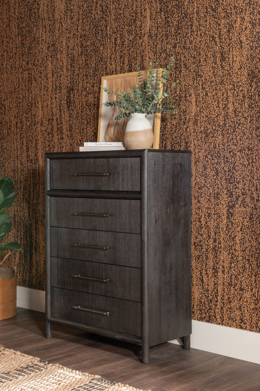 Dorsey Five Drawer Chest in Basalt Grey - R&R Furniture Gallery (Fountain Valley, CA)