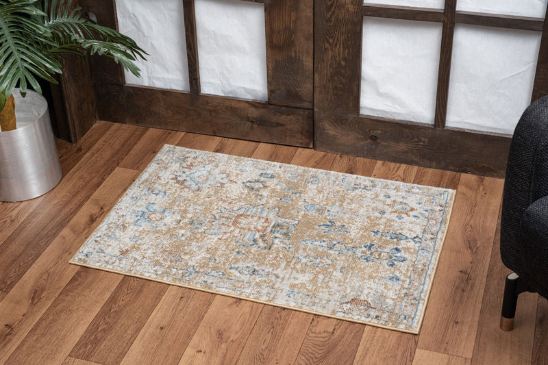 Noble - 5'3" X 7'3" Area Rug - Gold - R&R Furniture Gallery (Fountain Valley, CA)