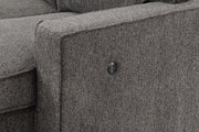 Estelle - Fabric Reversible Sleeper Sectional With Storage Chaise Drop-Down Table 2 Cup Holders And 2 USB Ports - R&R Furniture Gallery (Fountain Valley, CA)