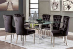 Casper - 7 Pc. Dining Table Set, Black Chairs