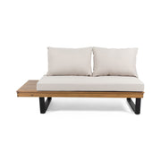 Sebastian - Hand Crafted 4 Piece Sofa Set With Water Resistant Cushions - Beige / Teak - R&R Furniture Gallery (Fountain Valley, CA)