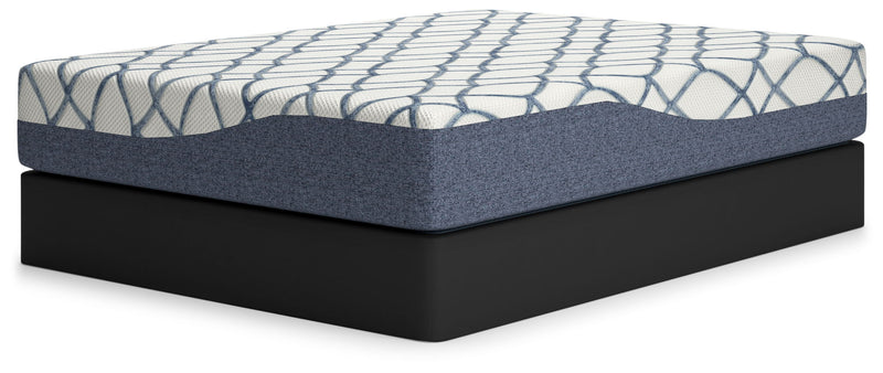 12 Inch Chime Elite 2.0 - California King Mattress - White / Blue - R&R Furniture Gallery (Fountain Valley, CA)