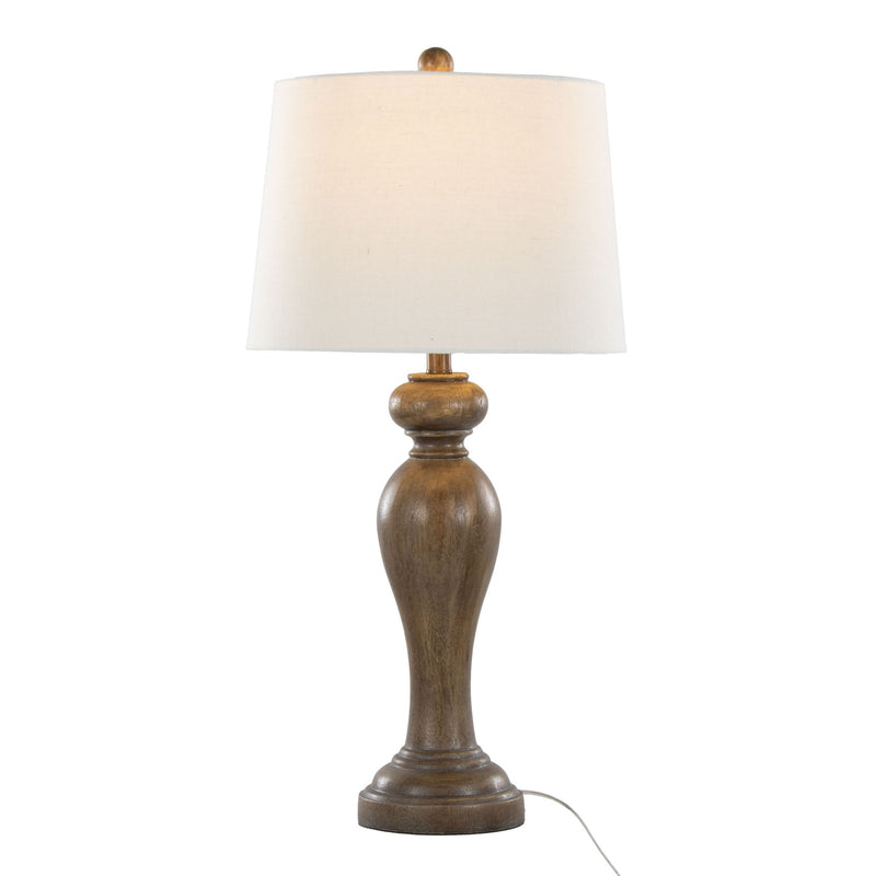 Set of two Lumi Source Peppa contemporary table lamps with sleek, modern design and round shades, ideal for stylish home lighting.