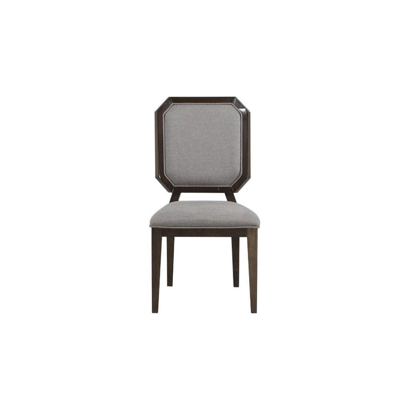 Selma - Side Chair (Set of 2) - Gray Fabric & Tobacco - R&R Furniture Gallery (Fountain Valley, CA)