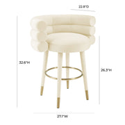 Betty - Velvet Counter Stool - R&R Furniture Gallery (Fountain Valley, CA)