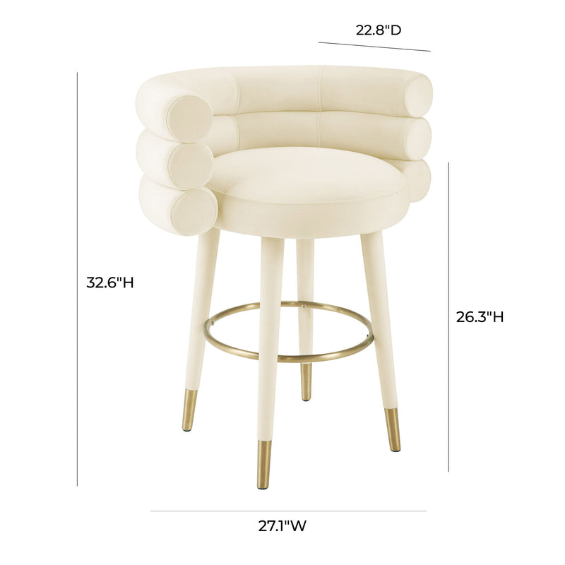Betty - Velvet Counter Stool - R&R Furniture Gallery (Fountain Valley, CA)