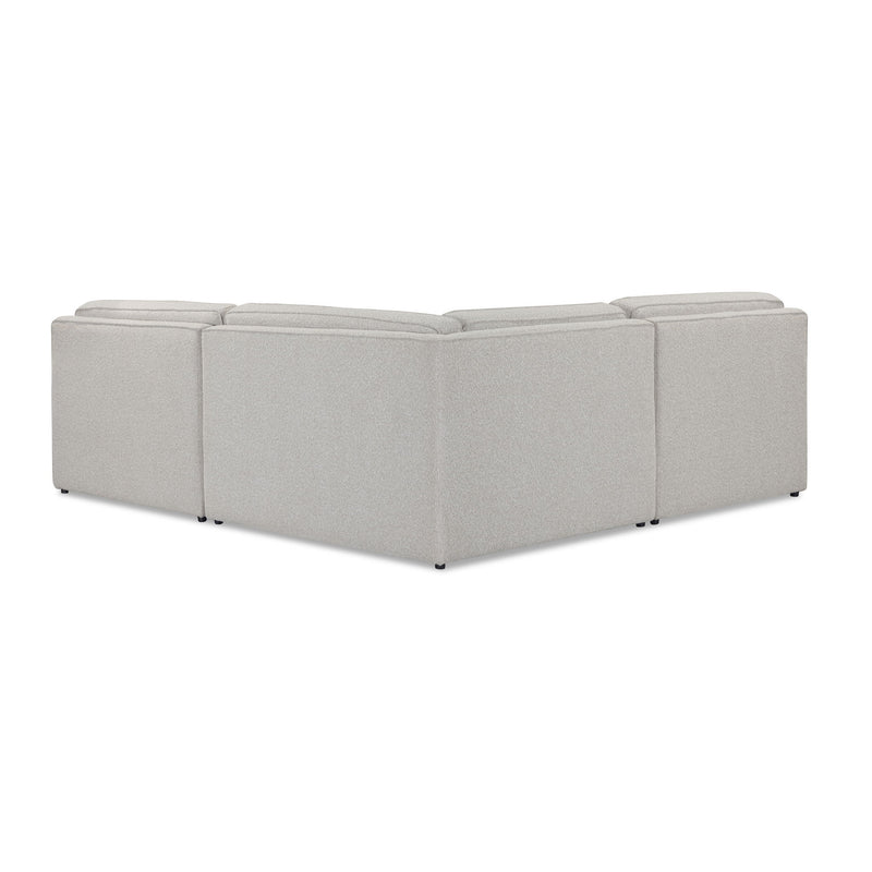 Yvette - 3-Piece Performance Boucle L-Sectional - Warm Gray - R&R Furniture Gallery (Fountain Valley, CA)