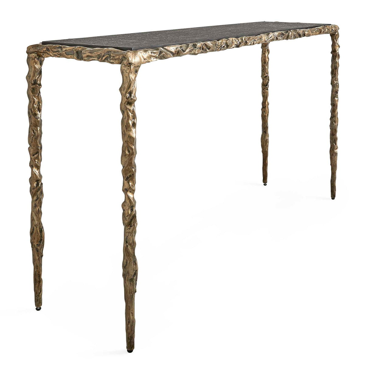 Lava - Console Table - Black / Brass