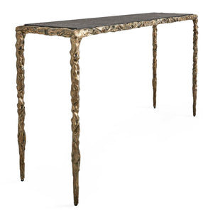 Lava - Console Table - Black / Brass