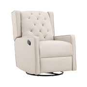 Milah - Gliding Swivel Recliner Tufted - R&R Furniture Gallery (Fountain Valley, CA)