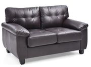 Glory Furniture Gallant stationary loveseat with plush fabric upholstery and cushioned backrest, ideal for cozy living room seating.