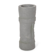 Stone gray Noble House classic flower planter made from magnesium oxide material, with a smooth, rounded design suitable for indoor or outdoor use.