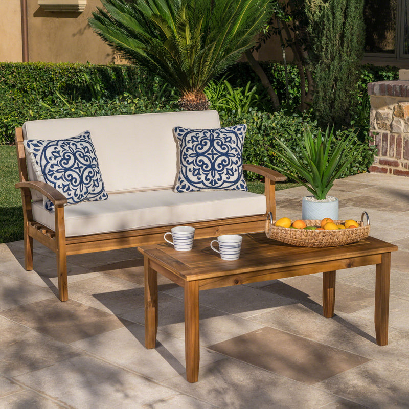 Outdoor Chat Set With Coffee Table And Loveseat - R&R Furniture Gallery (Fountain Valley, CA)