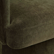 Kristen upcycled chenille rolling desk chair by TOV Furniture with a plush, upholstered seat and backrest on casters.