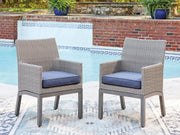 Half Moon Beach - Arm Chair With Cushion (Set of 2) - Blue / Gray - R&R Furniture Gallery (Fountain Valley, CA)