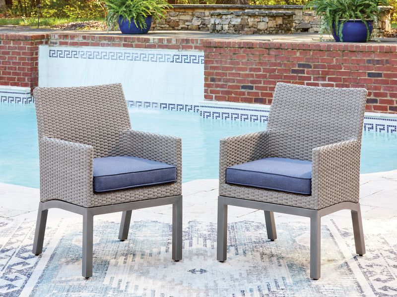 Half Moon Beach - Arm Chair With Cushion (Set of 2) - Blue / Gray - R&R Furniture Gallery (Fountain Valley, CA)
