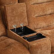 Emmy - Power Motion Sectional Sofa - Orange Chenille - R&R Furniture Gallery (Fountain Valley, CA)